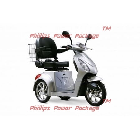 E-Wheels - EW-36 Elite Scooter with Electromagnetic Brakes - 3-Wheel - Silver