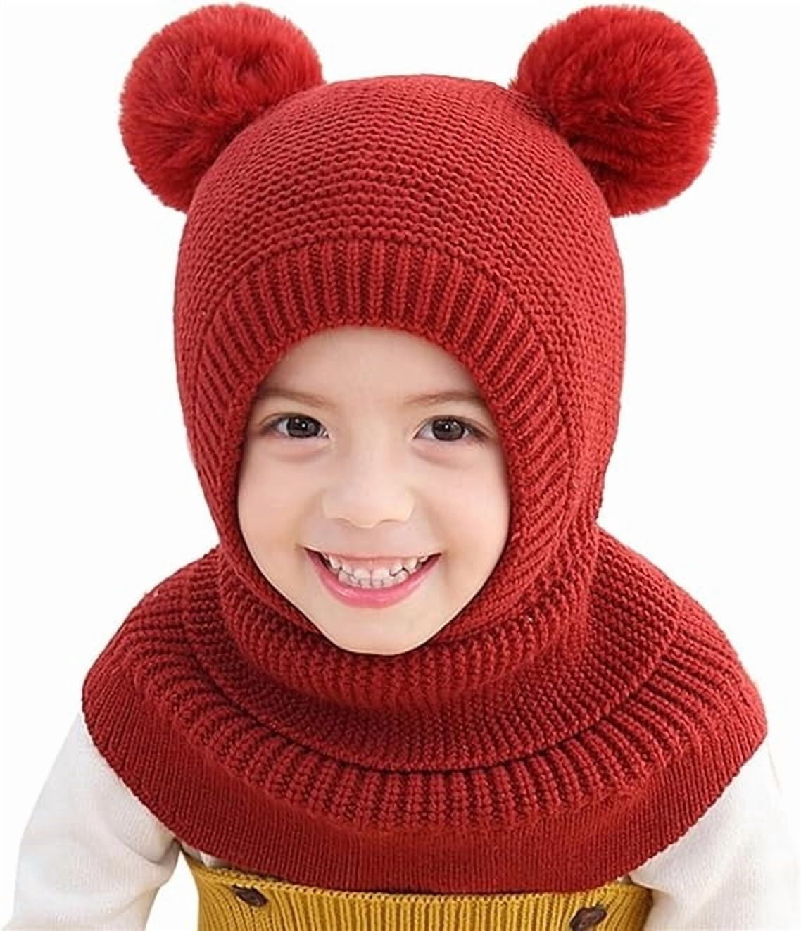 E Winter Balaclava Hat For Toddler 2 In 1 Ski Mask Fleece Lined Beanie With Face Cover