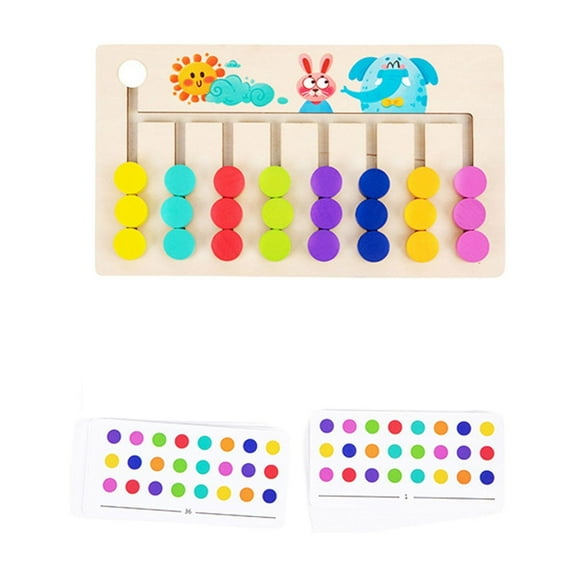 E Wooden Multichannel Colorful Balls Walking Puzzle Mind Thinking Training Board Game For All Ages