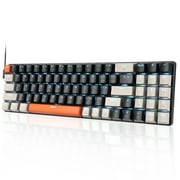 E-YOOSO Mechanical Wired Keyboard,Led Backlit,Blue Switch,Compact 78 Keys for PC