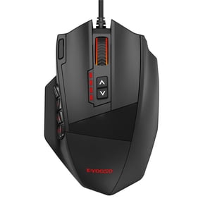 E-YOOSO X-39 Gaming Mouse, MMO UP 12400 DPI, 18 Macro Programmable Buttons, RGB Mouse with 12 Side Buttons, 8 * 2.4g Weight Tuning for PC Laptop
