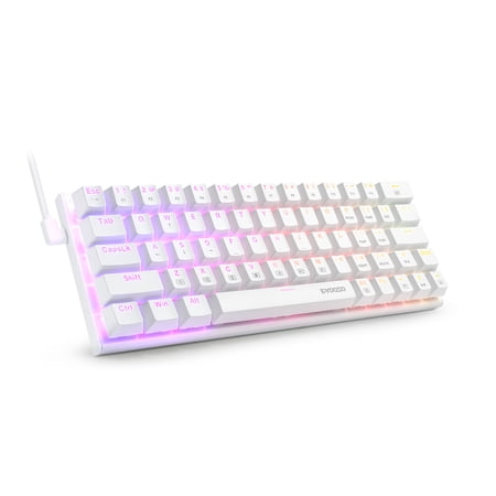 E-YOOSO Z-22 60% Mechanical Keyboard 63 Key Type-C Wired Gaming Keyboards RGB Backlit for Laptop Desktop(Blue Switch)