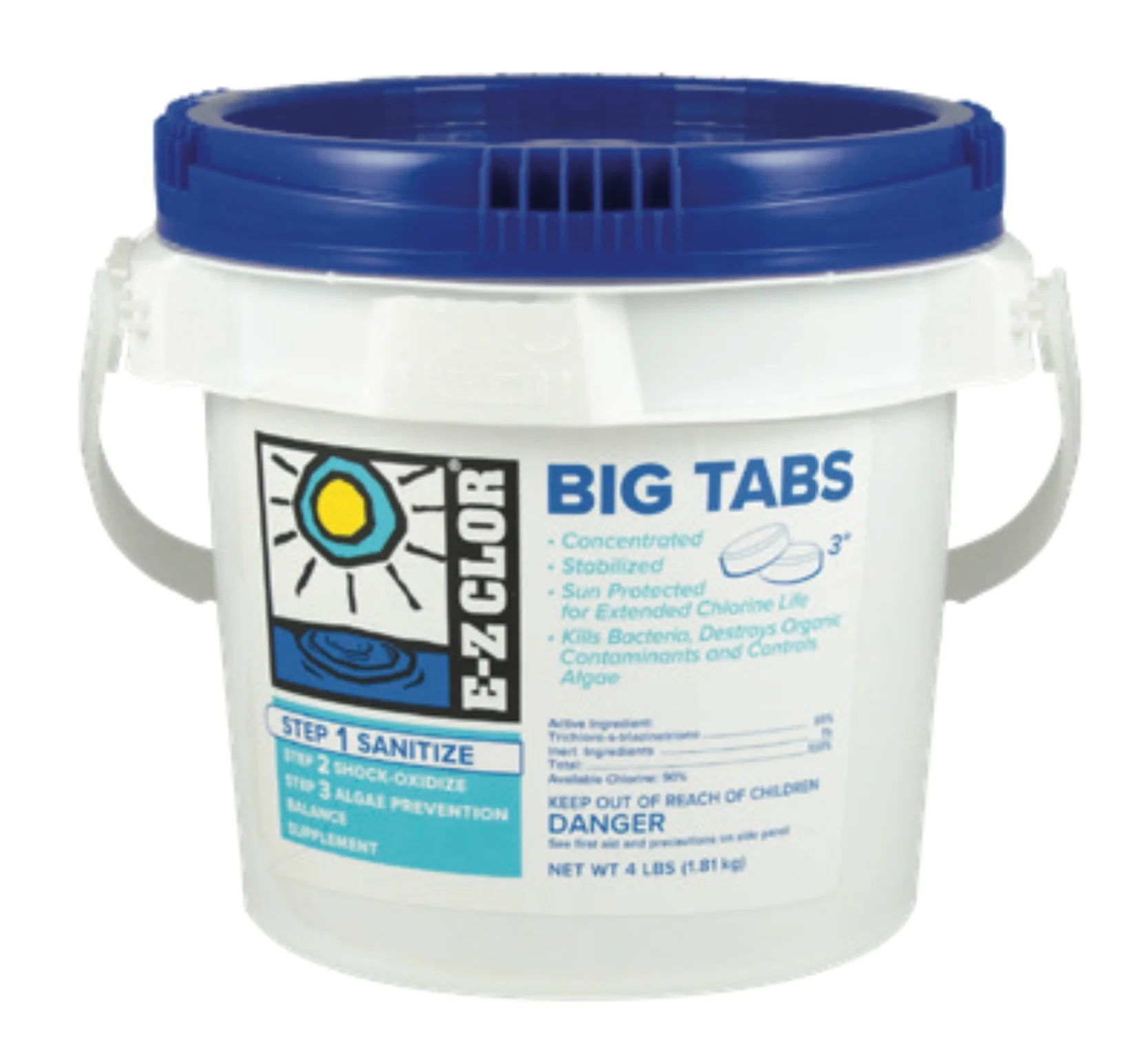 EZ Clor Big Tabs 3, Slow Release Chlorine Tablets for Floaters