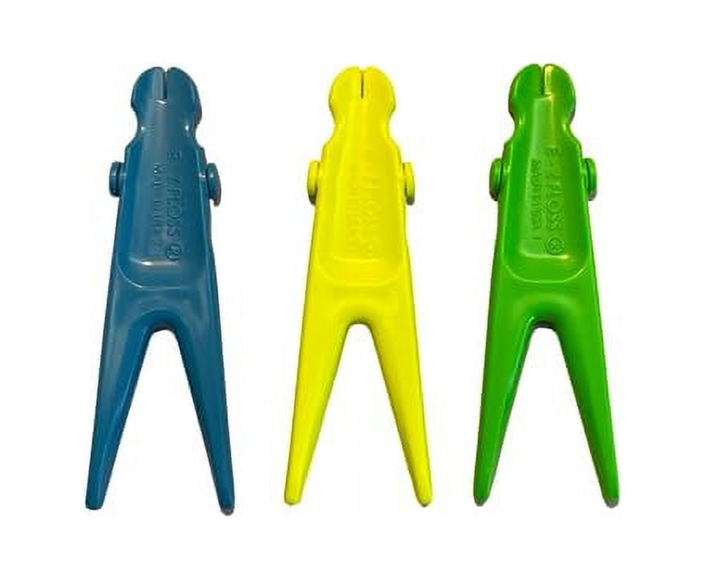 EZ Floss Dental Floss Holder (Blue, Yellow, Green)