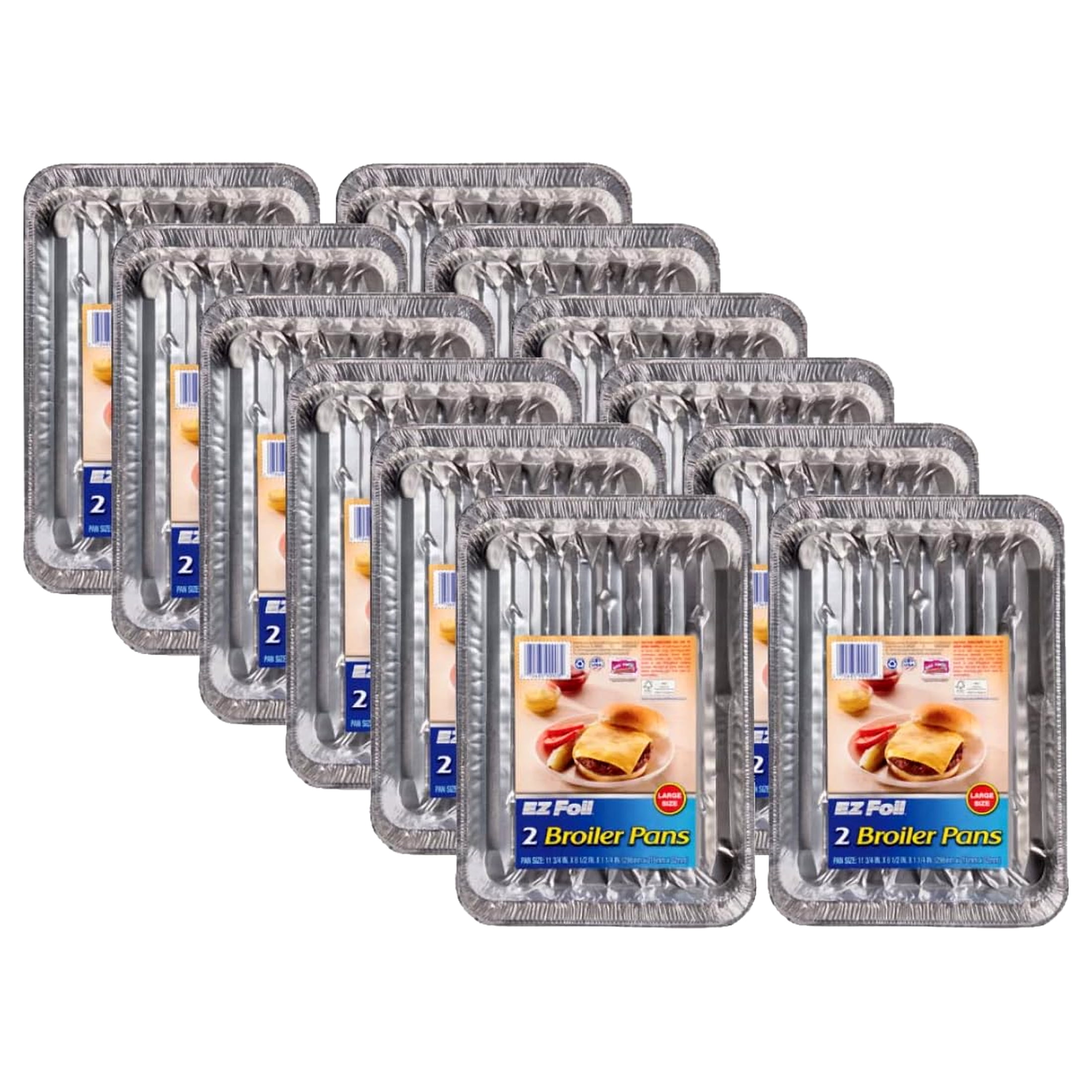 Free Shipping! Reynolds Z90908 EZ Foil Broiler Pans, 11-3/4 x 8-1/2 x 1 ...