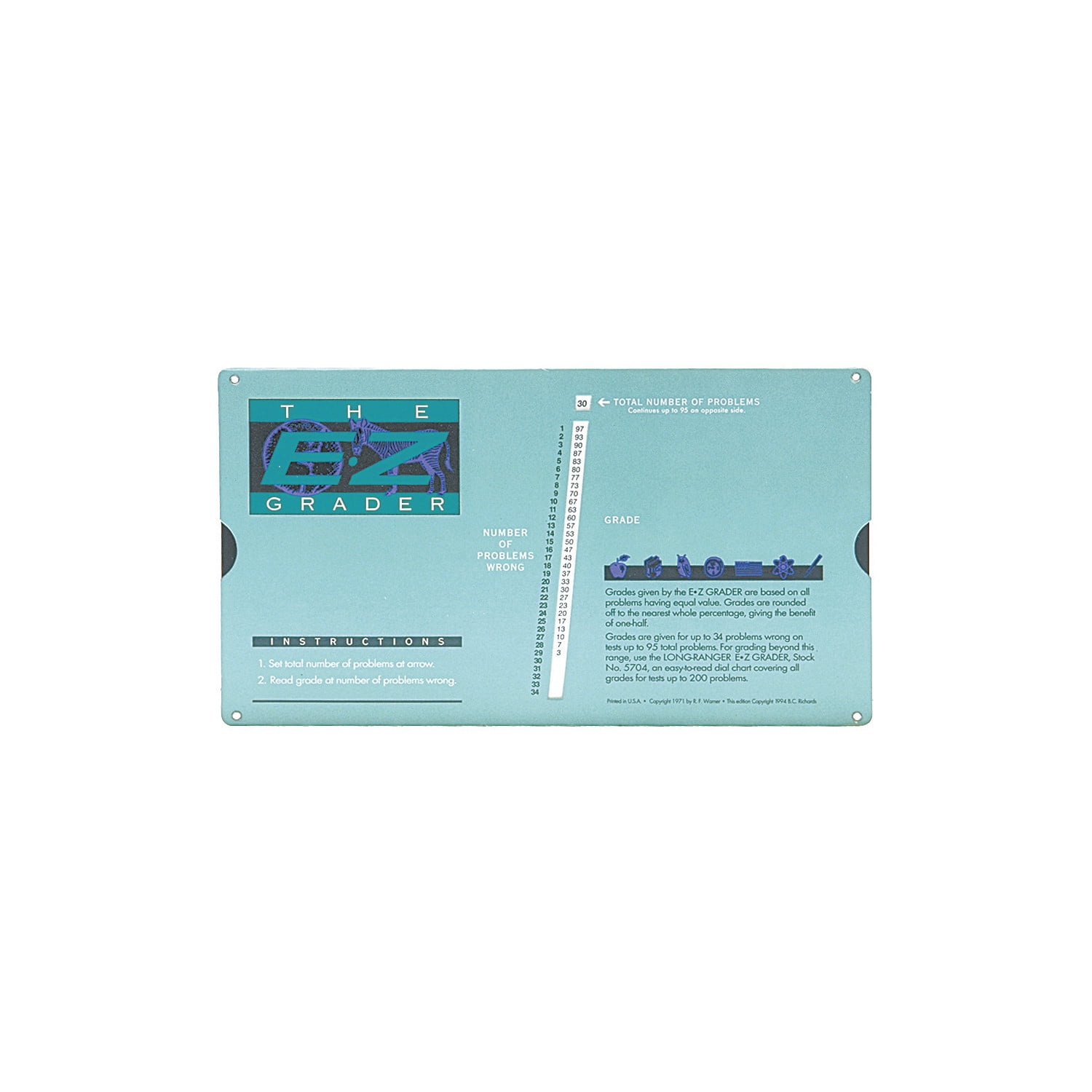 E-Z Grader Test Quiz and Homework Scorer, 8-1/2 x 4-3/4 Inches, Turquoise - Walmart.com e-z-grader-test-quiz-and-homework-scorer-8-1-2-x-4-3-4-inches-turquoise-walmart-com