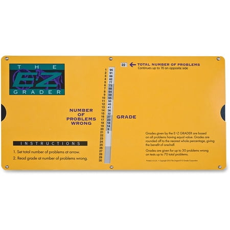 E-Z Grader Large Print Slide Chart, 10" x 5", Yellow
