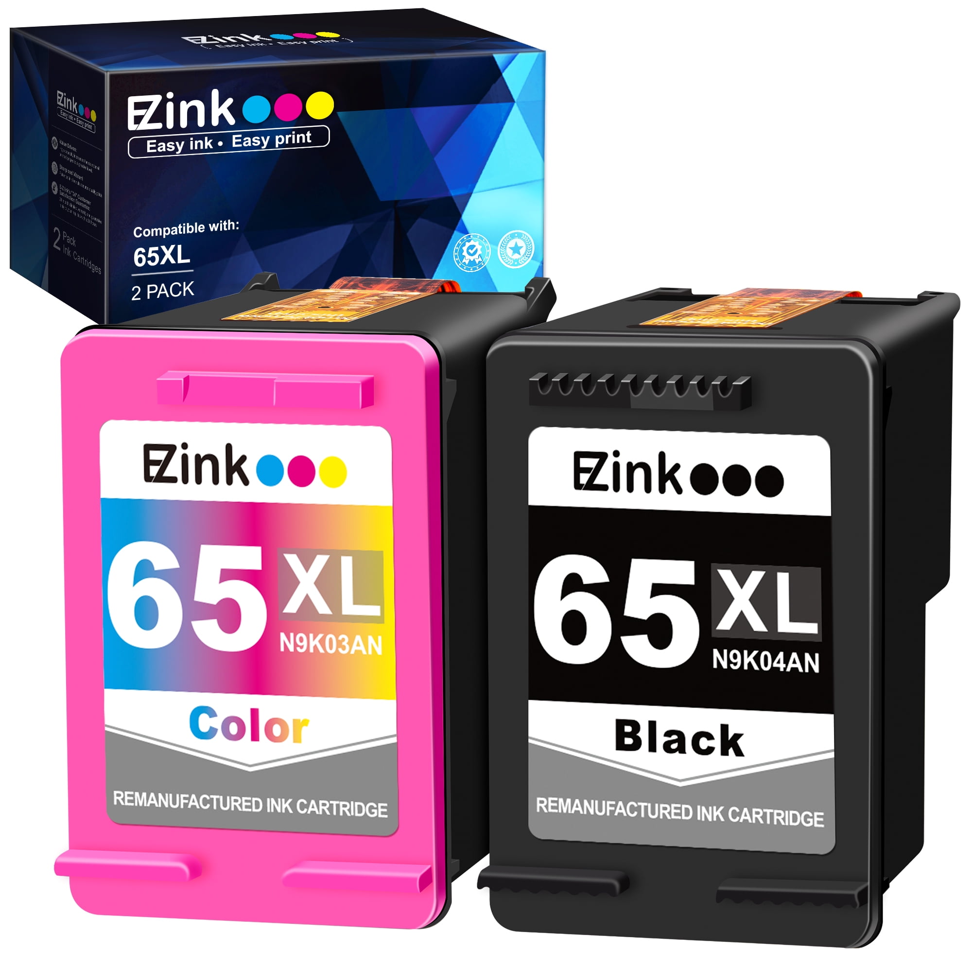 EZ Ink 65XL Ink Cartridge Replacement for HP 65XL 65 XL to use with