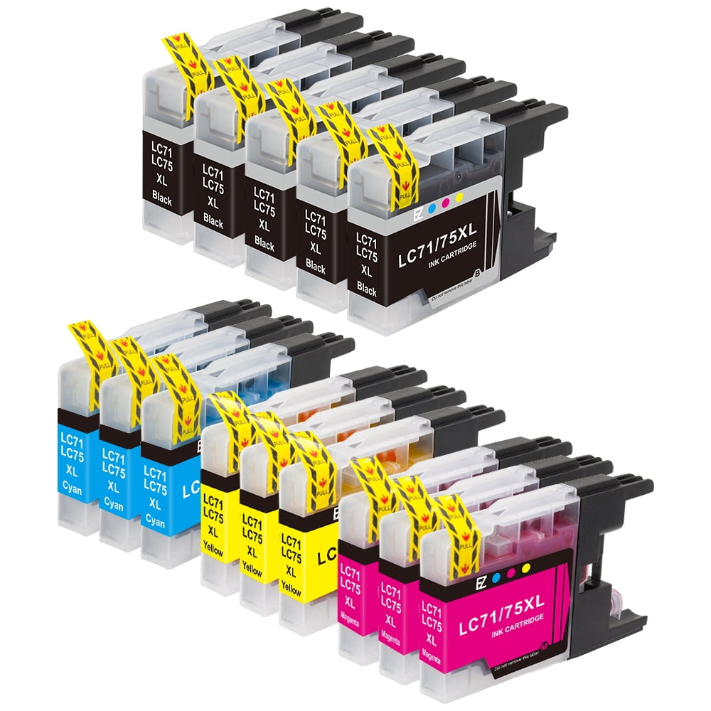 Lc71 Ink E-Z Ink Compatible Ink For Brother LC-75 LC-75XL LC71 LC-71 (5 Black, 3 ...