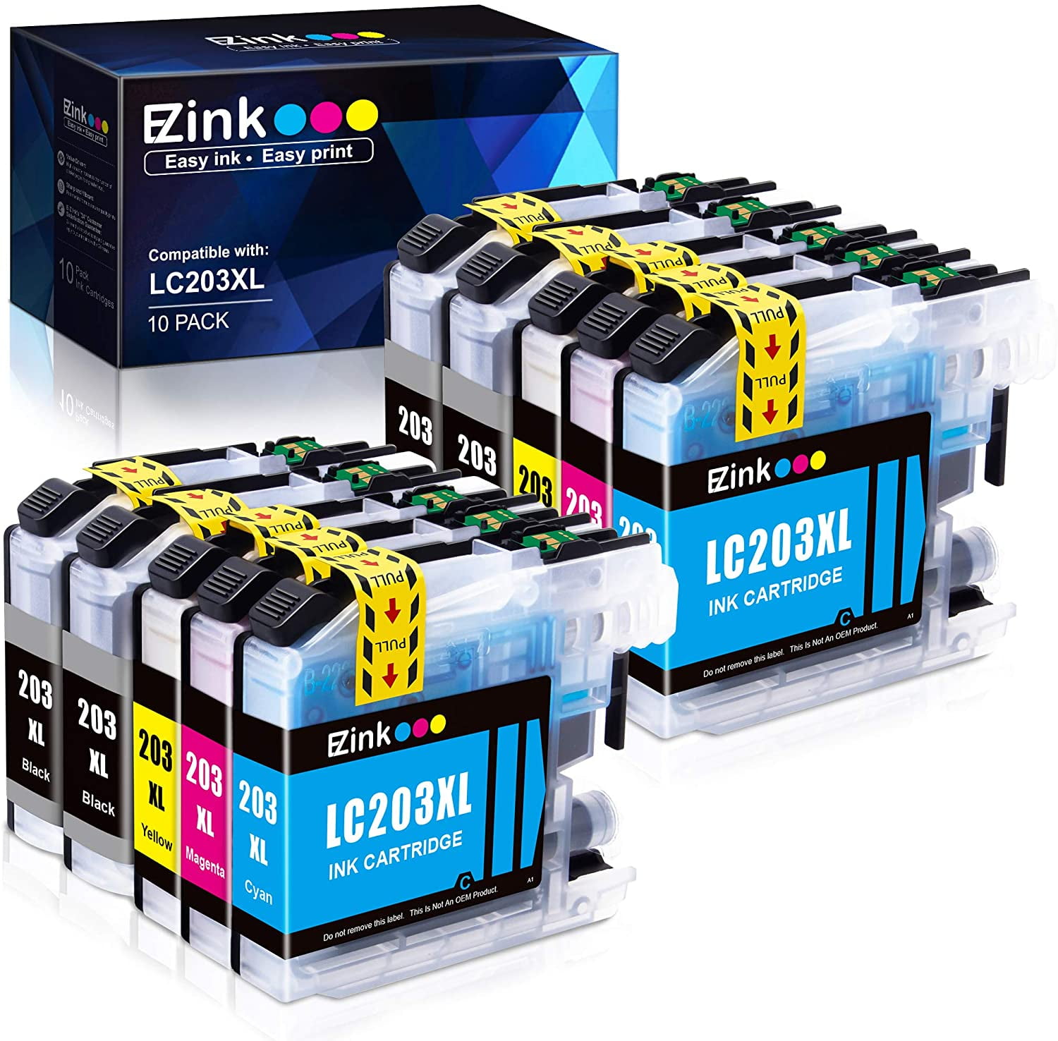 E-Z Ink LC203XL Ink Cartridge Replacement for Brother LC203XL LC201XL LC203  LC201 Compatible with MFC-J480DW MFC-J880DW MFC-J4420DW MFC-J680DW