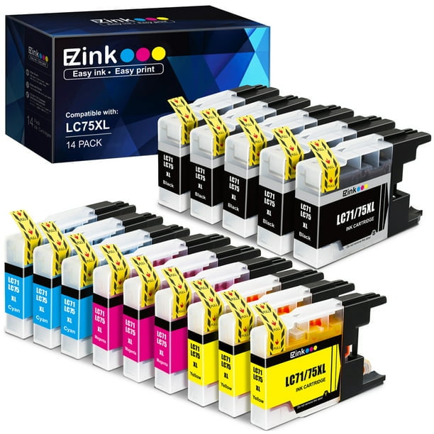 EZ Ink LC75XL Ink Cartridge Replacement for Brother LC75 LC71 LC79 XL Compatible with MFC