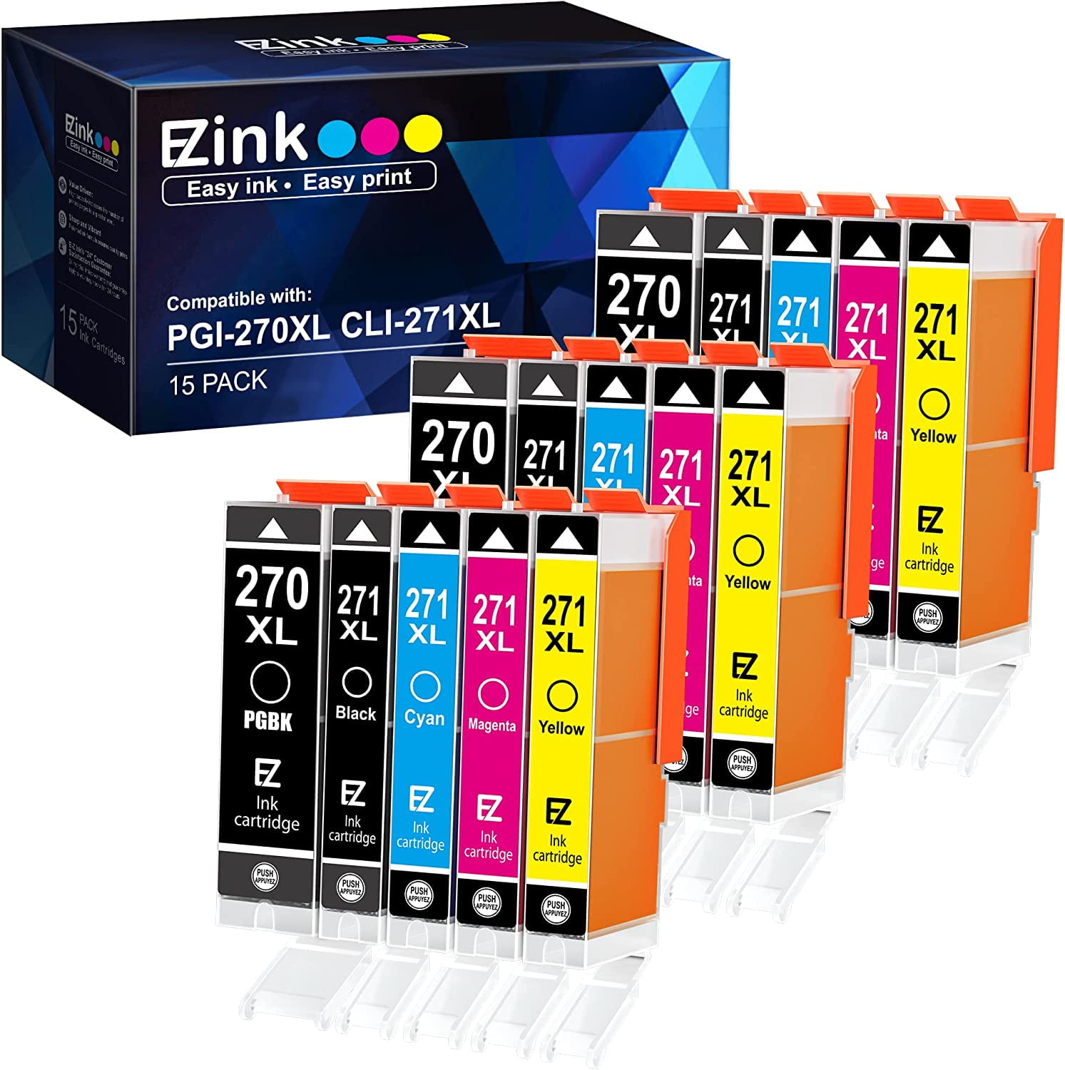 Set of ink cartridges (6x) for Canon PIXMA CLI-581 XXL,CLI-581PGBK XXL