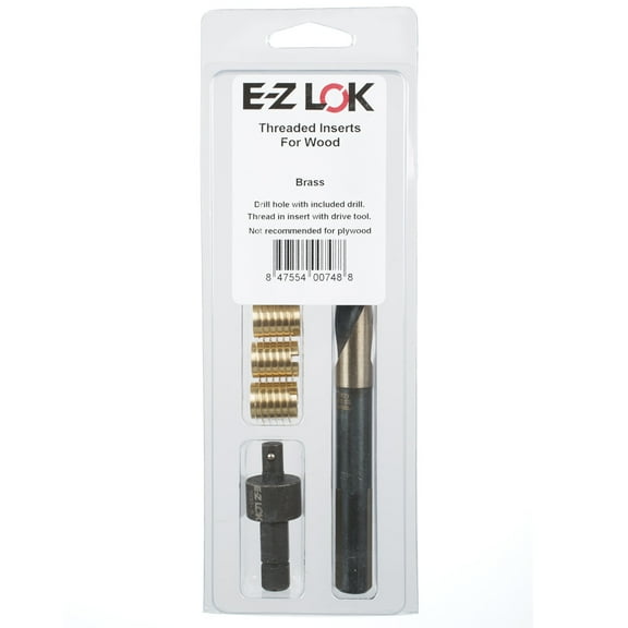 E-Z Knife Threaded Insert Installation Kit - Brass - 8-32