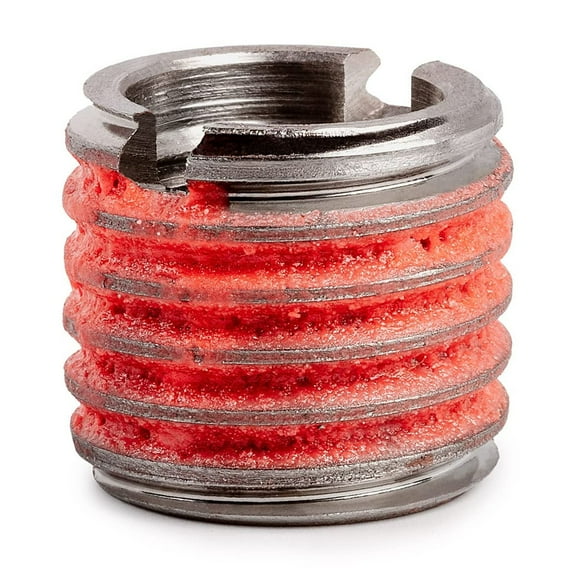 E-Z LOK - 303-8 E-Z Lok Externally Threaded Insert, 303 Stainless Steel, 1/2"-13 Internal Threads, 3/4"-10 External Threads, 0.656" Length, Made in US (Pack of 5) CA1