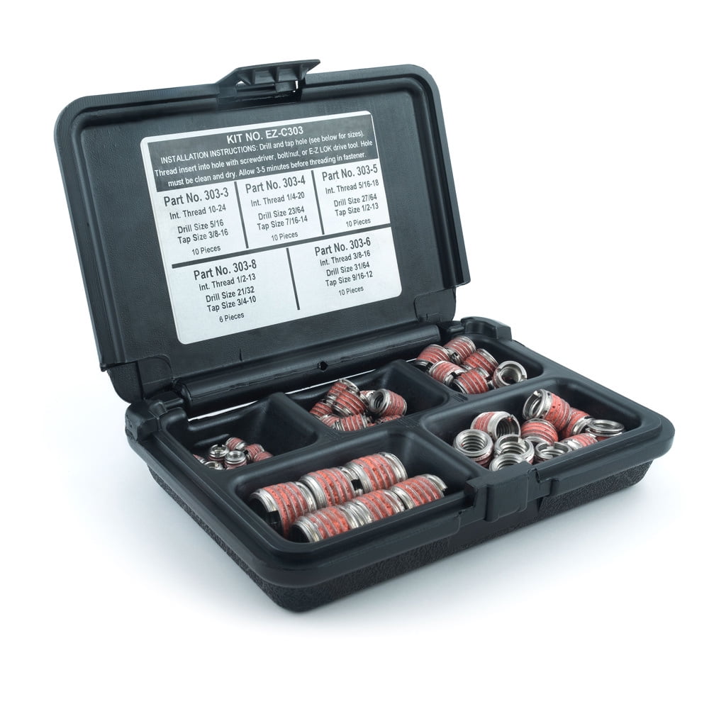 EZ LOK™ Threaded Insert Assortment Kit 303 Stainless M8 to M16