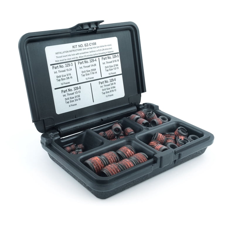E-Z LOK? Threaded Insert Assortment Kit - Carbon Steel - 1/2-13 to