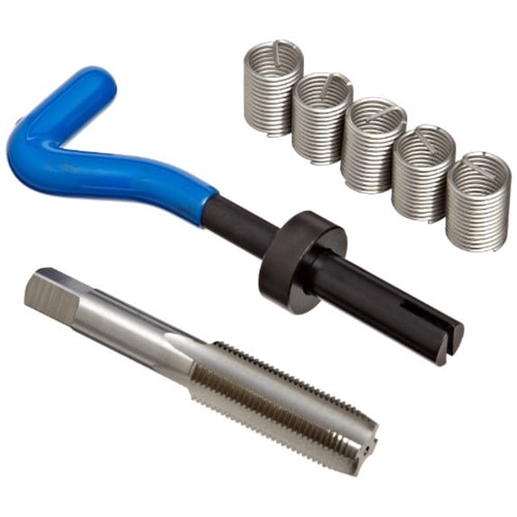E-Z Lok EK31315 Helical Threaded Insert Kit, 304 Stainless Steel, 9/16"-18 Thread Size, 0.844" Installed Length (Pack of 5)