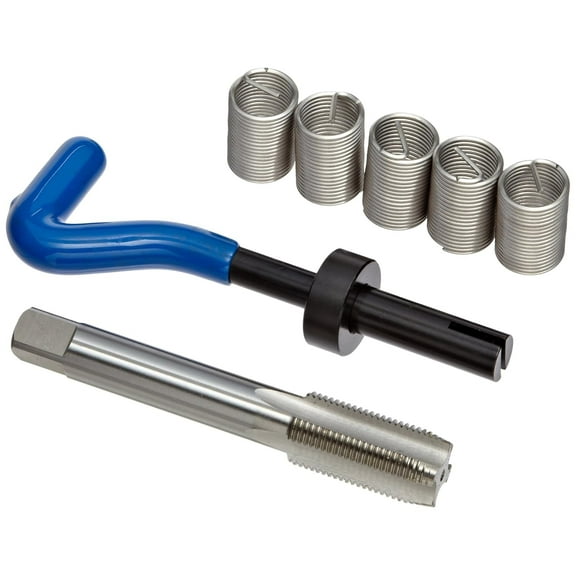 E-Z Lok EK51220 Metric Helical Threaded Insert Kit, 304 Stainless Steel, M16-1.5 Thread Size, 32 mm Installed Length , Silver