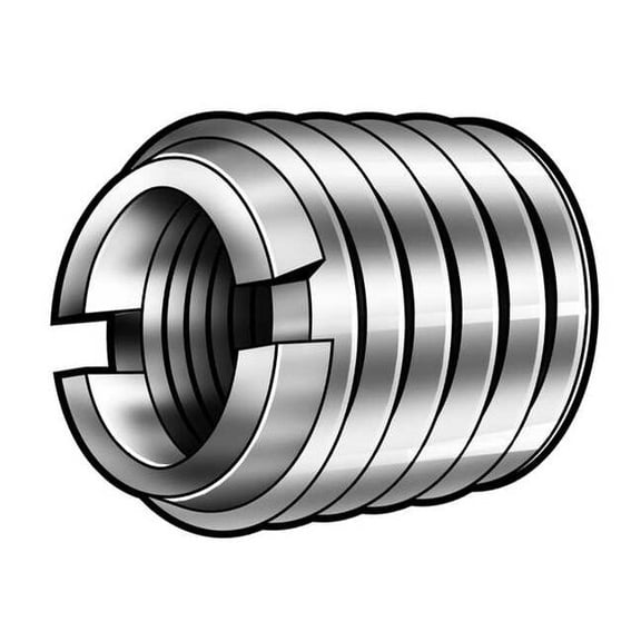 Heavy Wall Self Locking Thread Insert, 1/4"-20 Int Thrd Sz, Carbon Steel, 5 PK
