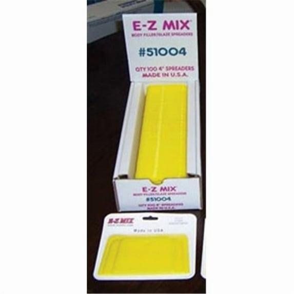 E-Z Mix EMX-55004 E-Z Mix Plastic Filler, Glaze Spreaders, 4 In. Bodyfiller, Glaze Spreaders