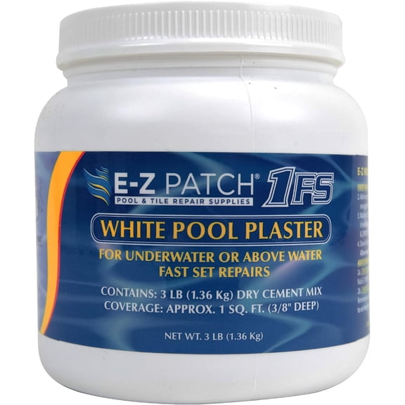 E-Z Patch 1 White Pool Plaster Repair Kit - 3 Pounds (Coverage: 1.5 Square Foot)