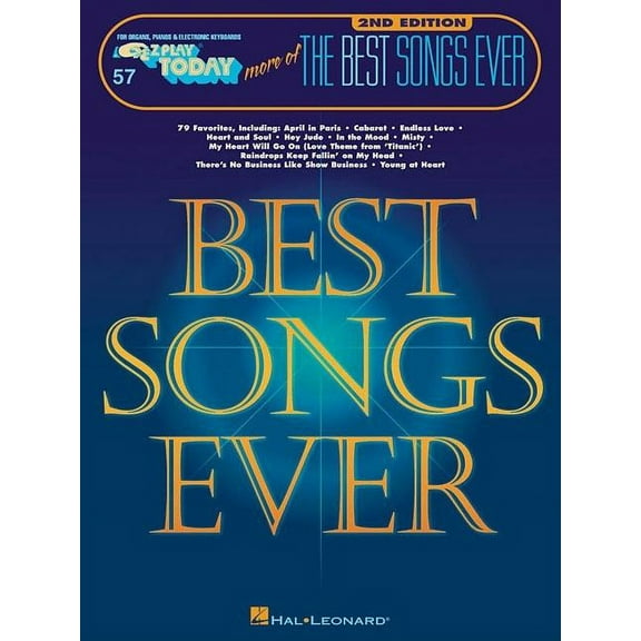 E-Z Play Today More of the Best Songs Ever: E-Z Play Today Volume 57, (Paperback)