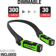 E Z Red NK15 GR Dual Beam Rechargeable Neck Light 300 Lumens Hands Free