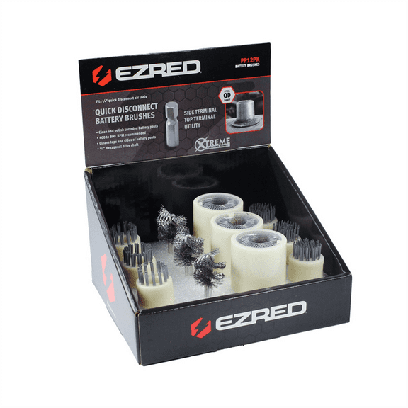 E-Z Red Quick Disconnect Battery Brush Kit Display