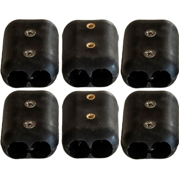 E-Z-TY 1/2 Inch Double OT Reusable Rope Clamp Black 6 Pack