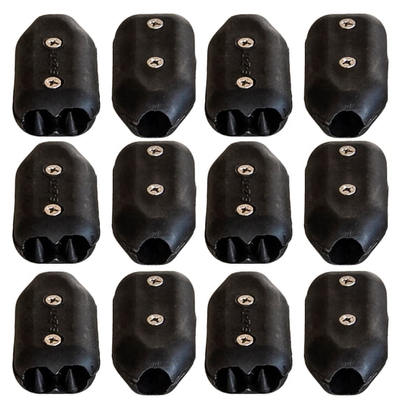 E-Z-TY 1/2 Inch Reusable Rope Clamp Black 12 Pack