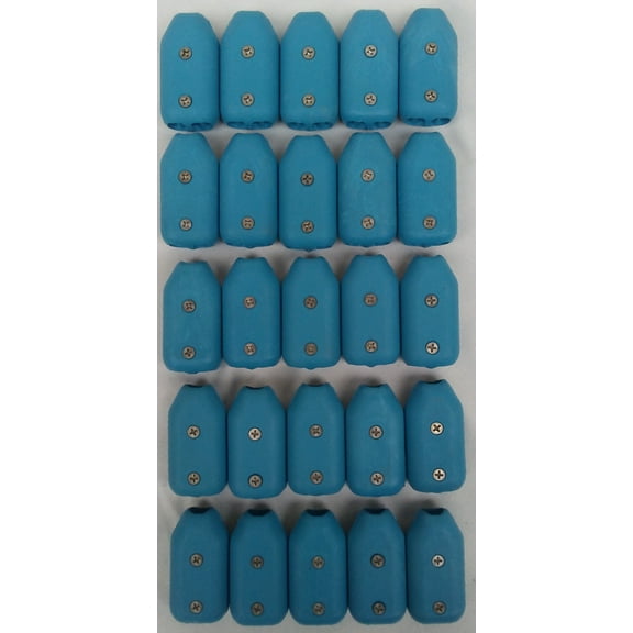 E-Z-TY 1/4 Inch Reusable Rope Clamp Blue 25 Pack