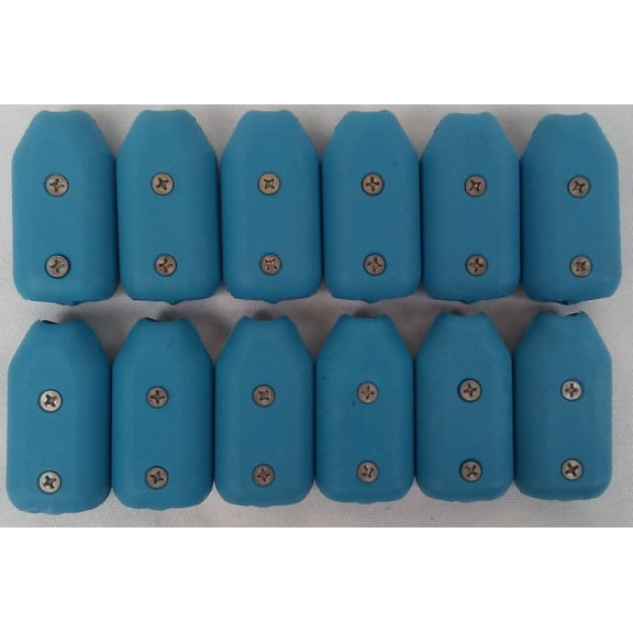 E-Z-TY 3/16 Inch Reusable Rope Clamp Blue 12 Pack
