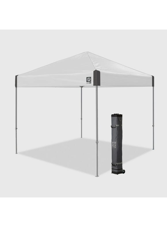 E-Z Up® Ambassador Instant Shelter® Outdoor Canopy, 10' x 10', White Slate, Assembled Width 120"