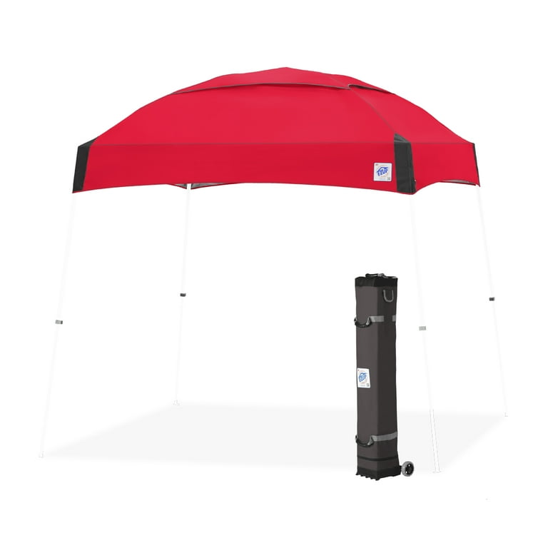 E Z Up Dome Instant Shelter Outdoor Vented Shelter Canopy 10 x 10 Red Walmart