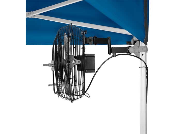 E-Z UP 14" Misting Fan Portable, Lowers Temperatures by 30 in Spaces Up to 150 Sq Ft, 180 Swivel Mechanism, Perfect for Outdoors. Mounts on compatible Canopy/Shelter (CANOPY/SHELTER NOT INCLUDED)