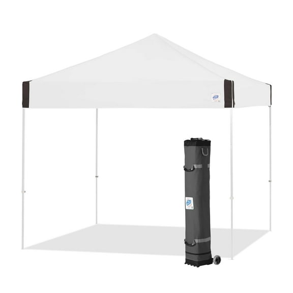 E-Z Up® Pyramid Instant Shelter® Outdoor Canopy, 10' x 10', White, Assembled Width 120"