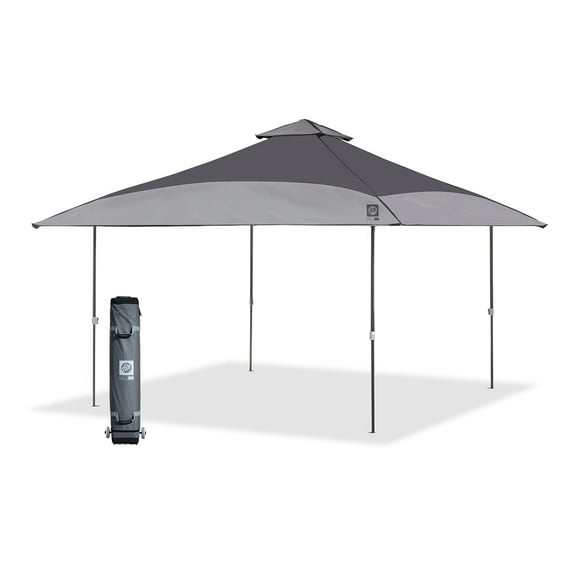 E-Z Up Spectator Instant Shelter Outdoor Canopy, 13 ft x 13 ft, Steel Gray/Cool Gray Top w/ Steel Gray Frame