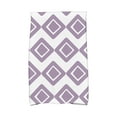 thumbnail image 1 of E by Design 18 x 30-inch,Diamond Jive 1 Geometric Print Hand Towel Purple, 1 of 2