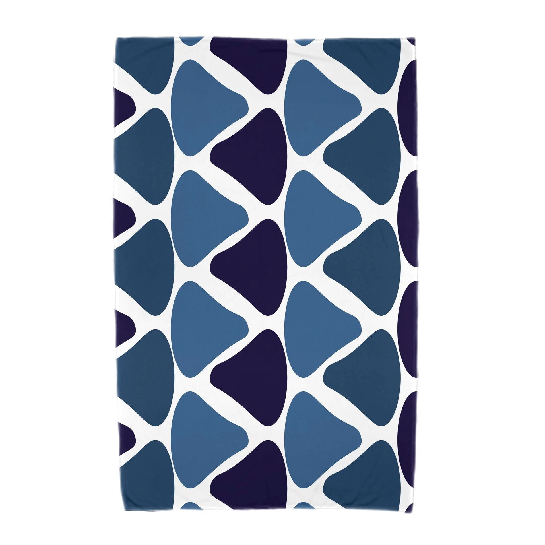 E by Design 36 x 72-inch, Watermelon Seeds, Geometric Print Beach Towel Blue