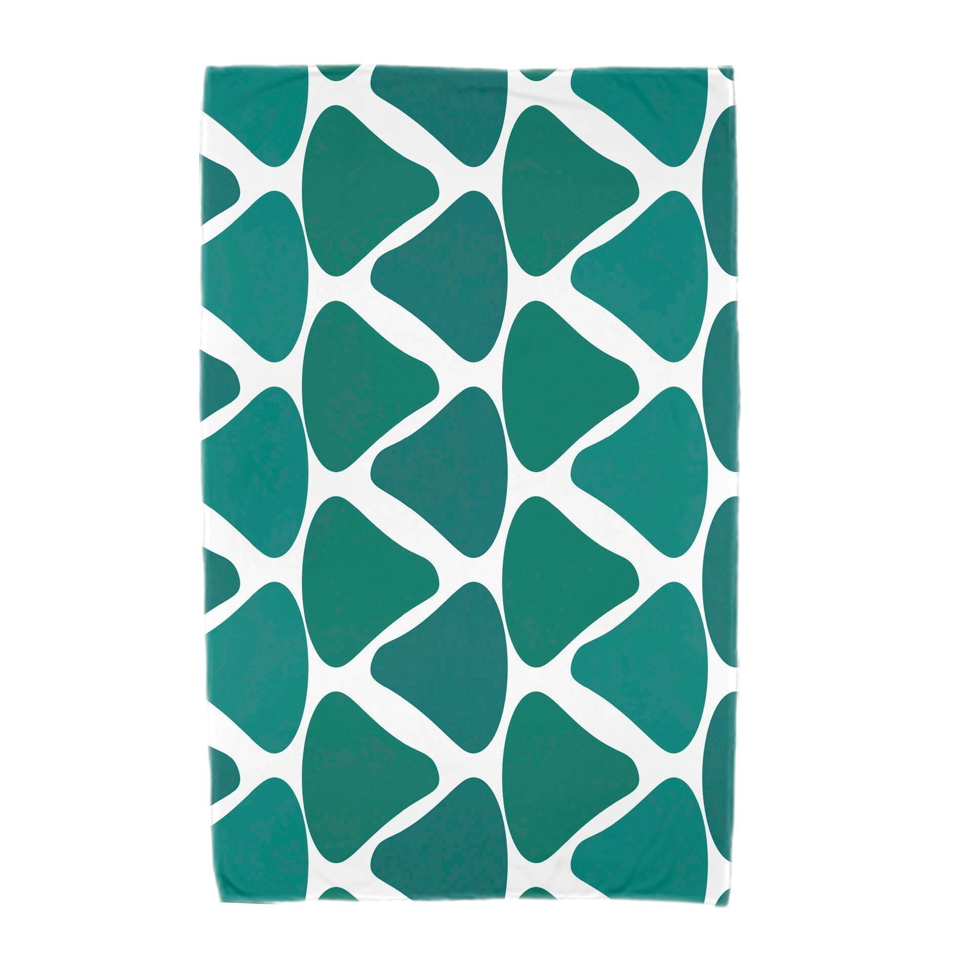 E by Design 36 x 72-inch, Watermelon Seeds, Geometric Print Beach Towel Green