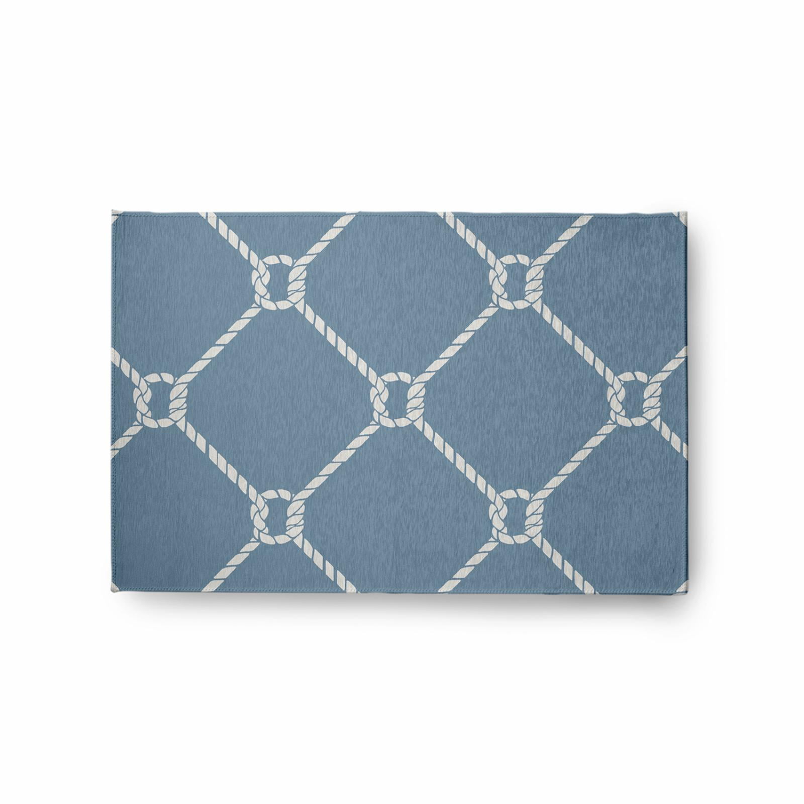 E by Design Ahoy! Nautical Indoor/Outdoor Rug - Dusty Smoke - 2 x 3 ft.