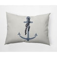thumbnail image 1 of E by Design Anchor and Rope Nautical Indoor/Outdoor Lumbar Throw Pillow, 1 of 4