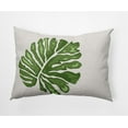 thumbnail image 1 of E by Design Big Leaf Indoor/Outdoor Lumbar Throw Pillow - Green, 1 of 3