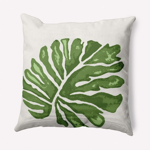 E by Design Big Leaf Indoor/Outdoor Throw Pillow