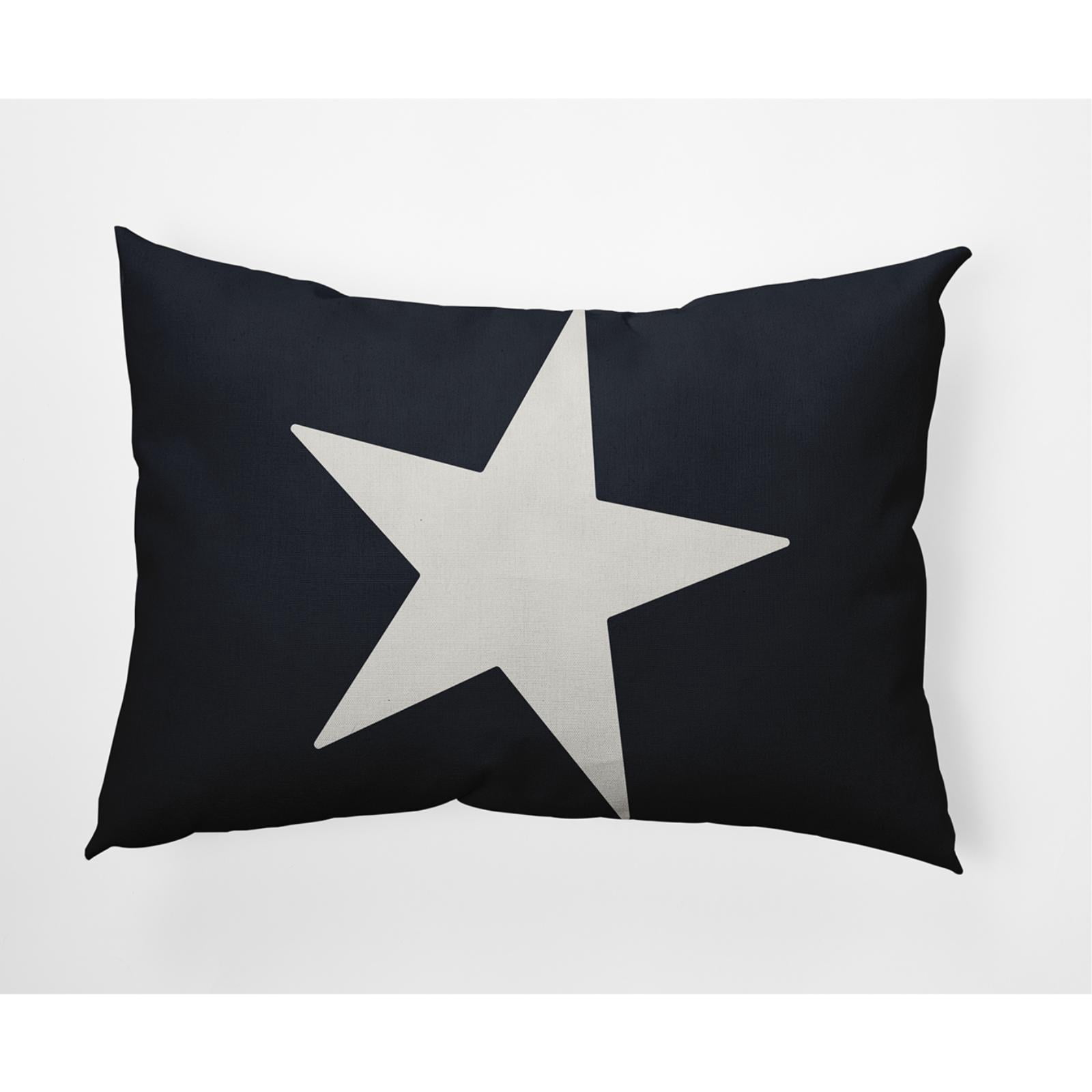 Simply Daisy 14" x 20" Big Star Nautical Indoor/Outdoor Throw Pillow