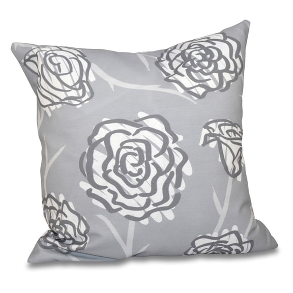 E by Design Botanical Blooms Spring Floral Outdoor Pillow