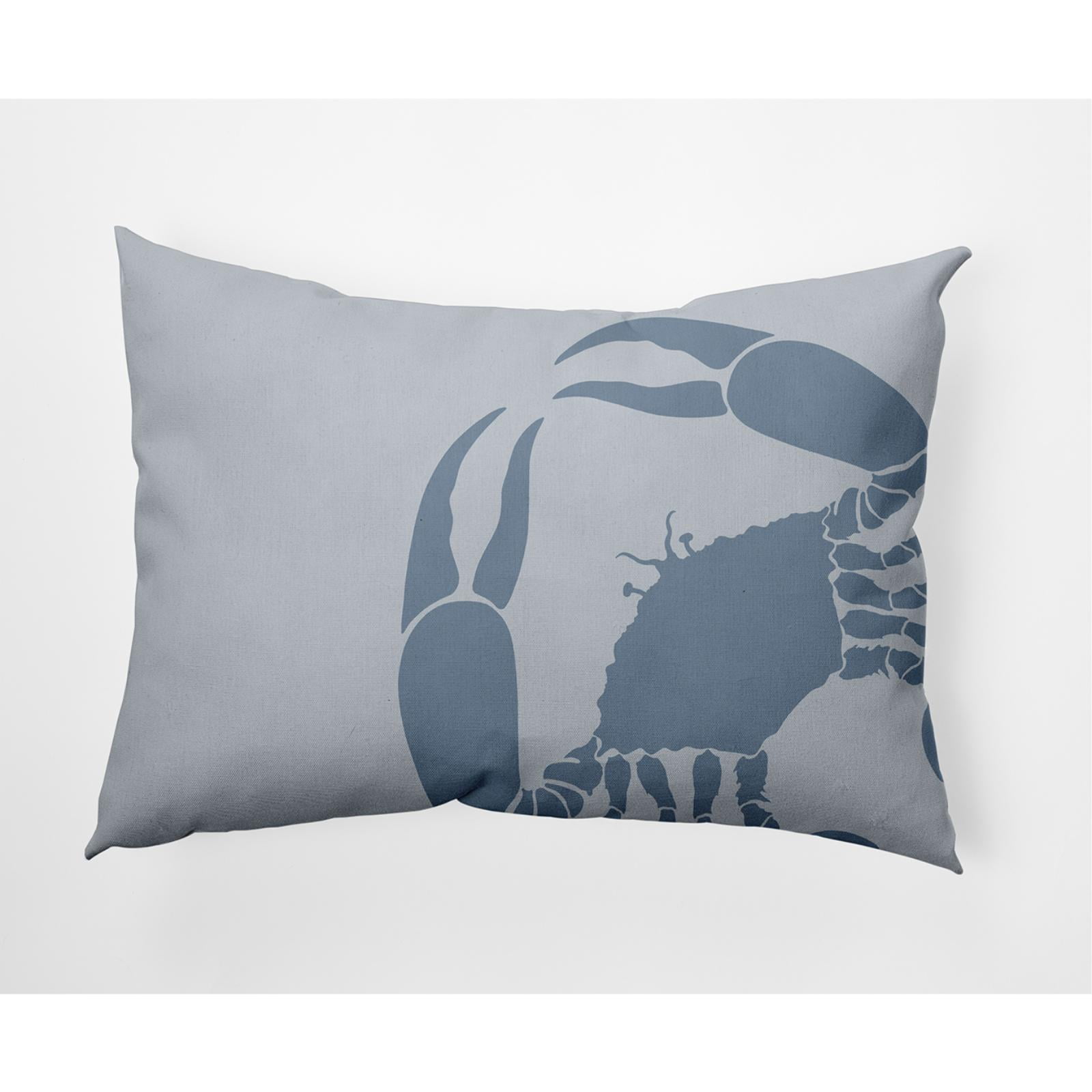 E by Design Crab Dip Nautical Indoor/Outdoor Lumbar Throw Pillow