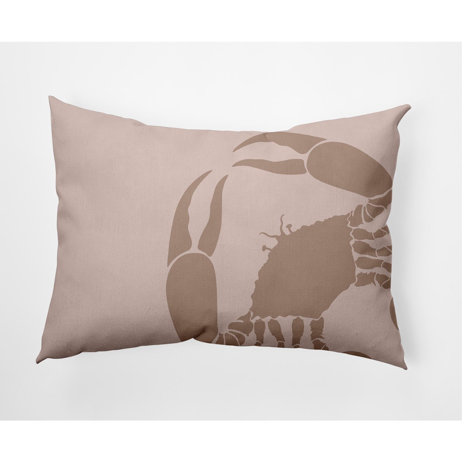 E by Design Crab Dip Nautical Indoor/Outdoor Lumbar Throw Pillow