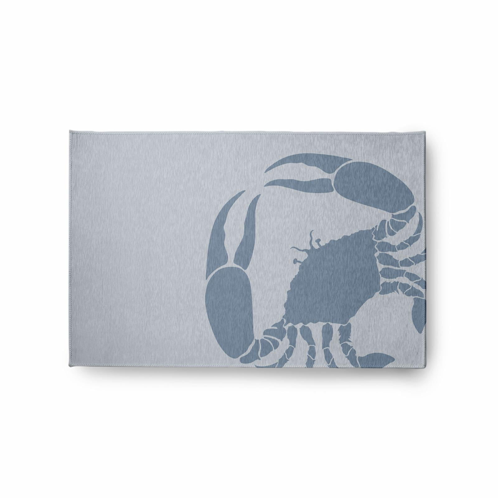 E by Design Crab Dip Nautical Indoor/Outdoor Rug - Dusty Smoke - 2 x 3 ft.