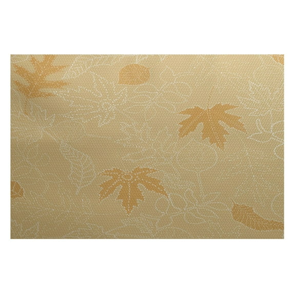 E by Design Dotted Leaves RFN746 Indoor/Outdoor Rug